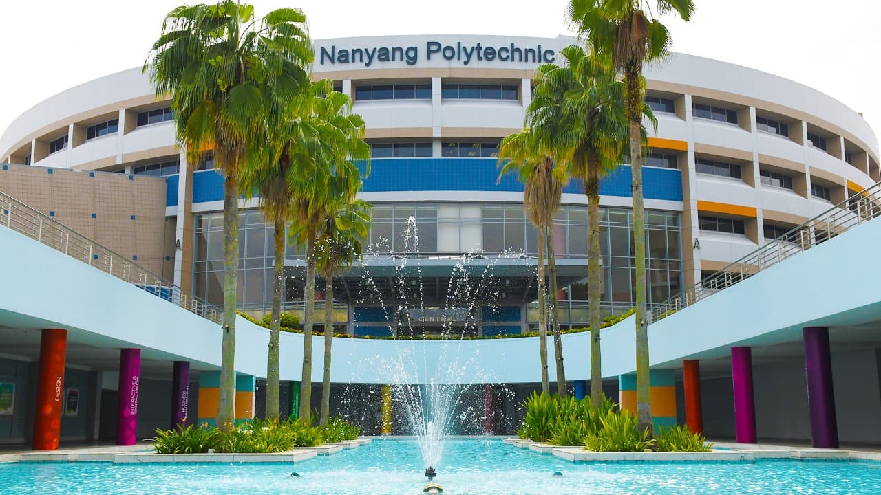 Nanyang Polytechnic campus courtyard